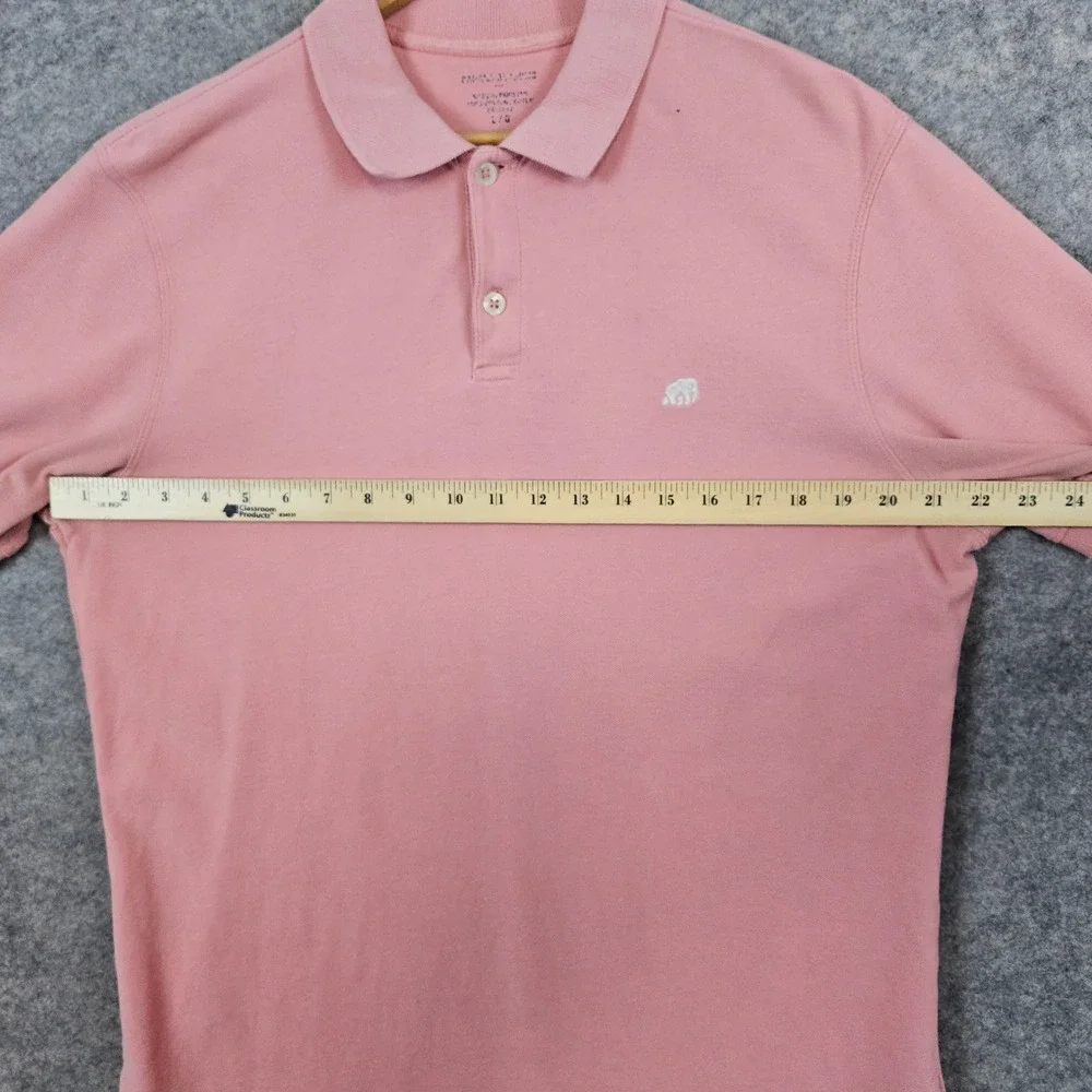 Banana Republic Men's Pink Polo Shirt Size L 100% Cotton Preppy Academia PINHOLE